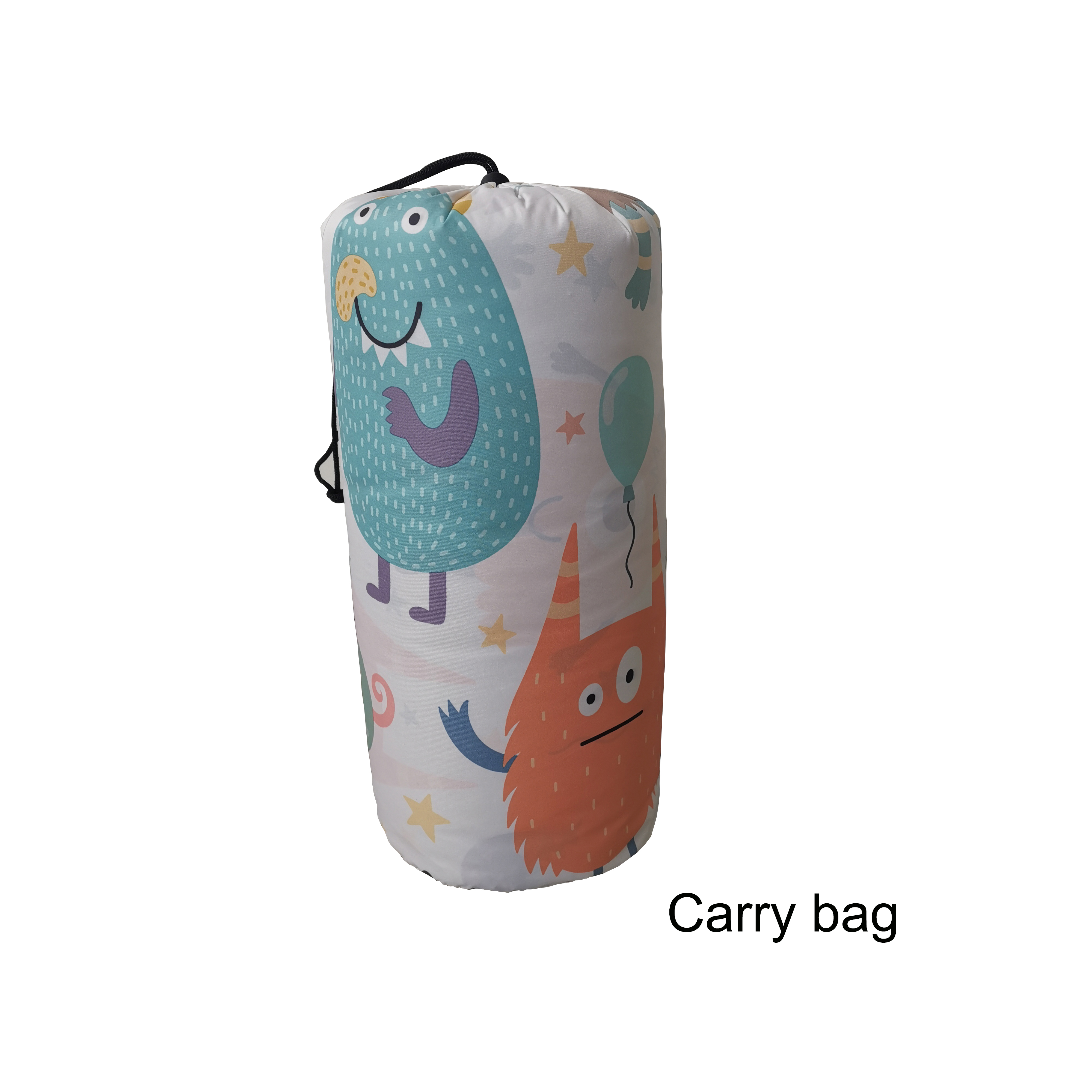 worm printing kids sleeping bag