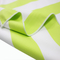 green and white striped beach towels