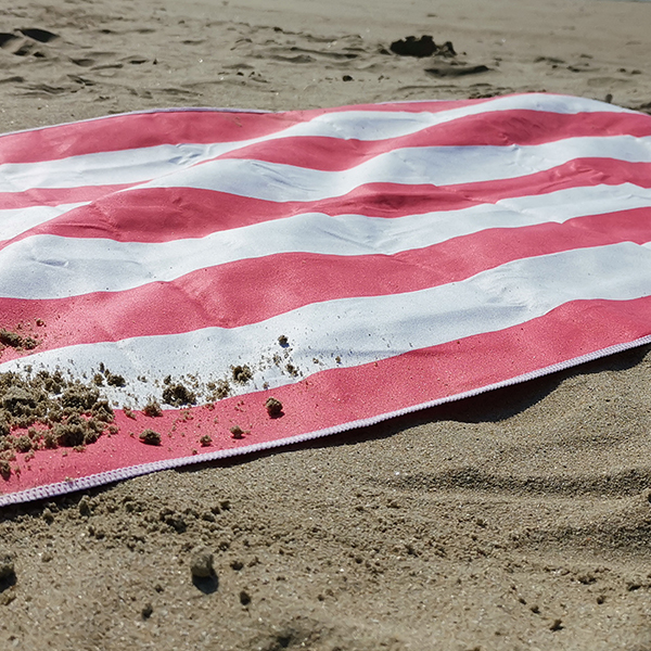 Quick dry microfiber beach towel, stripe printing beach towel